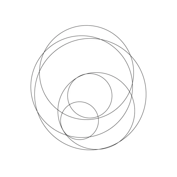 Random Circles Circular Rings Geometric Design Element — Archivo Imágenes Vectoriales
