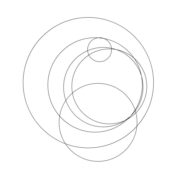 Random Circles Circular Rings Geometric Design Element — Stock vektor