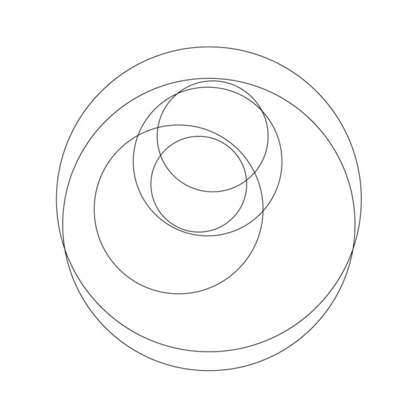 Cercles Aléatoires Anneaux Circulaires Élément Conception Géométrique — Image vectorielle