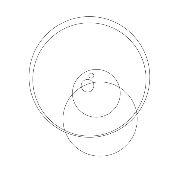 Losowe Koła Pierścienie Okrągłe Geometryczny Element Konstrukcyjny — Wektor stockowy