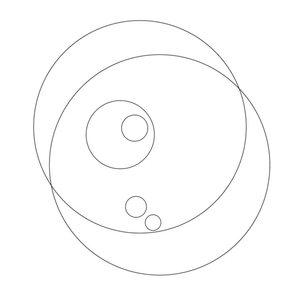 Círculos Aleatorios Anillos Circulares Elemento Diseño Geométrico — Vector de stock