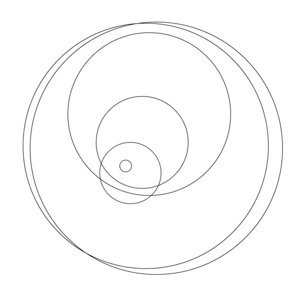 Círculos Aleatorios Anillos Circulares Elemento Diseño Geométrico — Vector de stock