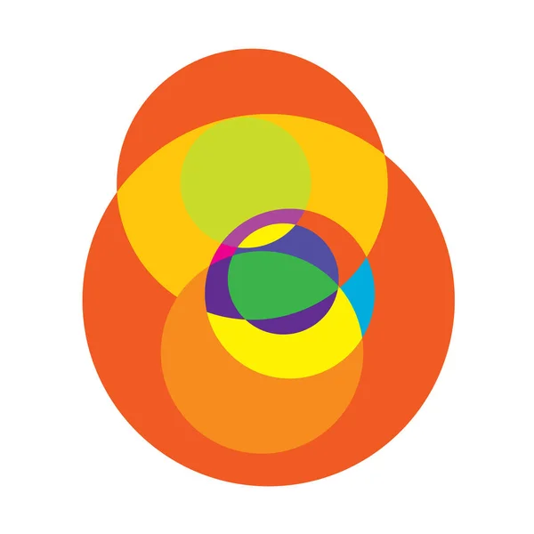 Random Circles Circular Rings Geometric Design Element — Stockvektor