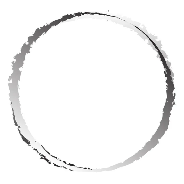 Grungy Textured Circle Element Circular Splatter Shape — ストックベクタ