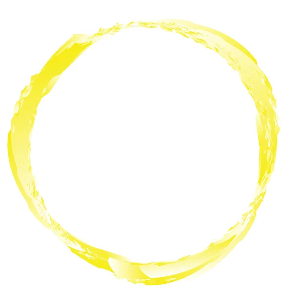 Grungy Textured Circle Element Circular Splatter Shape — Vetor de Stock
