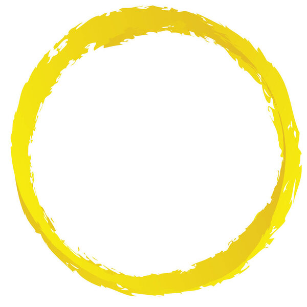 Grungy, textured circle element. Circular splatter shape