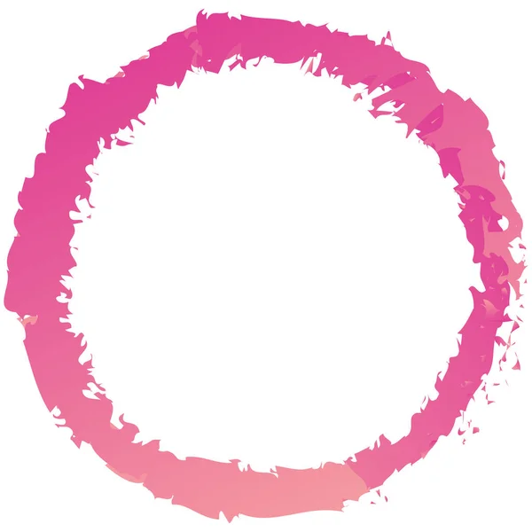 Grungy Textured Circle Element Circular Splatter Shape — Stok Vektör