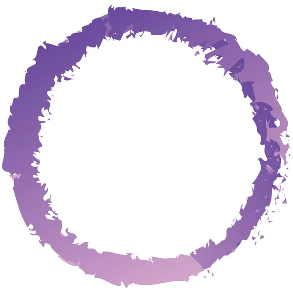 Grungy Textured Circle Element Circular Splatter Shape — 스톡 벡터