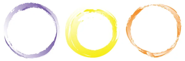 Grungy Textured Circle Element Circular Splatter Shape Stock Vector Illustration — Wektor stockowy