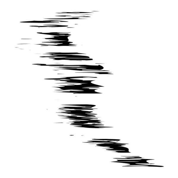 Pinceau Grunge Forme Effet Coup Pinceau Élément — Image vectorielle