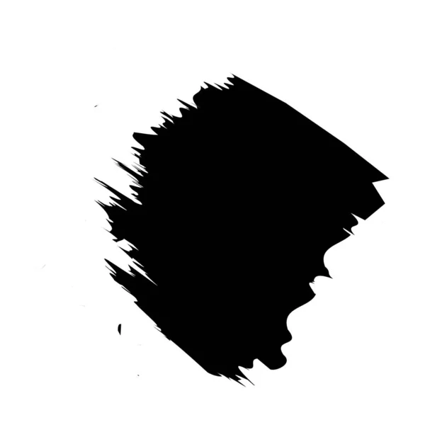 Grungy Pinsel Pinselstrich Effekt Form Element — Stockvektor