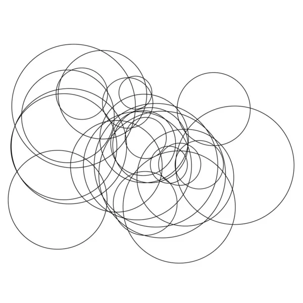 Rastgele daireler soyut geometrik bileşim