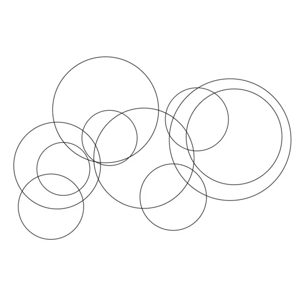 Komposisi Geometris Abstrak Lingkaran Acak - Stok Vektor