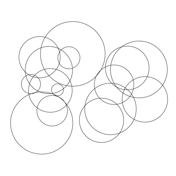 Random Circles Abstract Geometric Composition — Image vectorielle