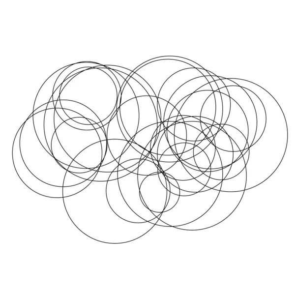 Náhodné Kruhy Abstraktní Geometrické Složení — Stockový vektor