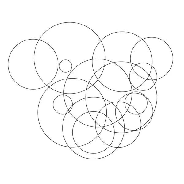 Random Circles Abstract Geometric Composition — Archivo Imágenes Vectoriales