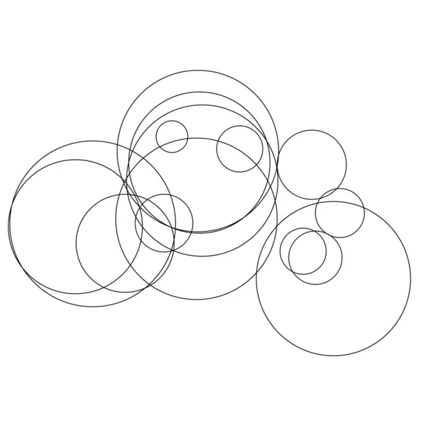 Random Circles Abstract Geometric Composition — Archivo Imágenes Vectoriales