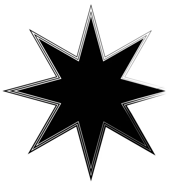 Starburst Sunburst Star Shape Vector Element — Wektor stockowy