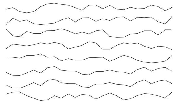 Wavy Zig Zag Lines Stripes Element — Wektor stockowy