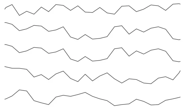 Хвилясті Зигзагоподібні Лінії Елемент Смуг — стоковий вектор