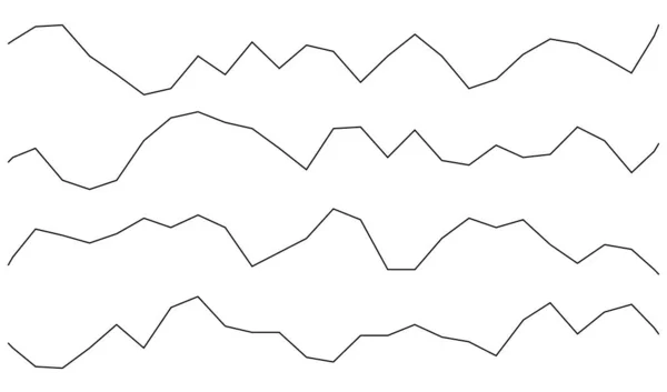 Wavy Zig Zag Lines Stripes Element — Stock Vector