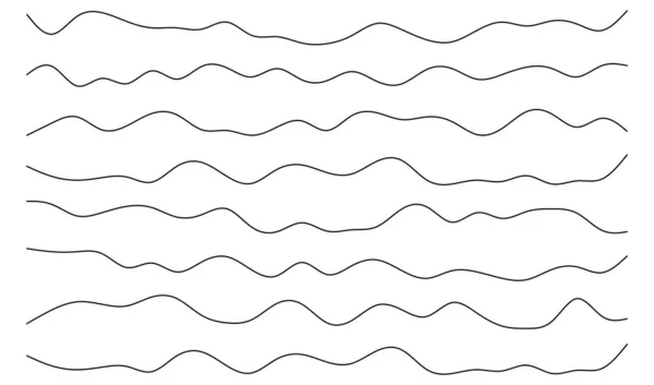 Lignes Ondulées Zig Zag Élément Rayures — Image vectorielle