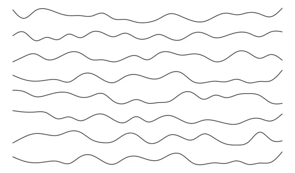 Wavy Zig Zag Lines Stripes Element — Wektor stockowy