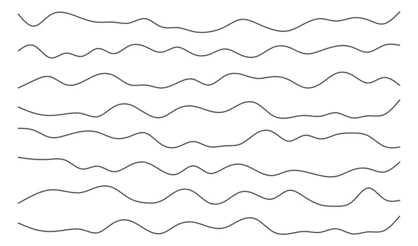 Wavy Zig Zag Lines Stripes Element — Stock vektor