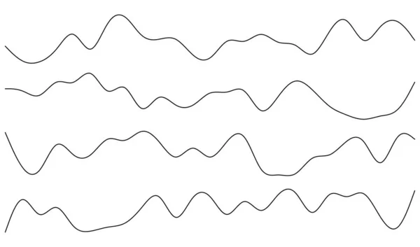 Linee Ondulate Zig Zag Elemento Strisce — Vettoriale Stock