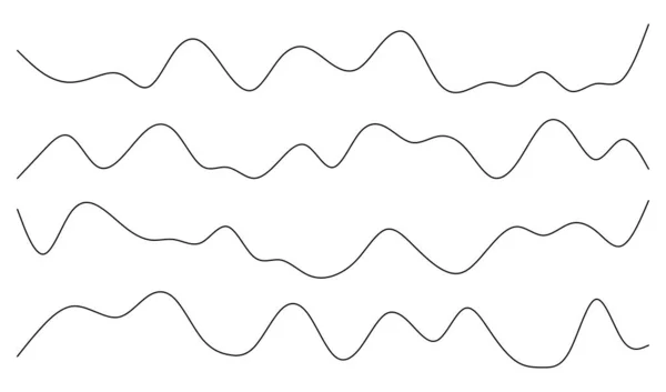 Linee Ondulate Zig Zag Elemento Strisce — Vettoriale Stock