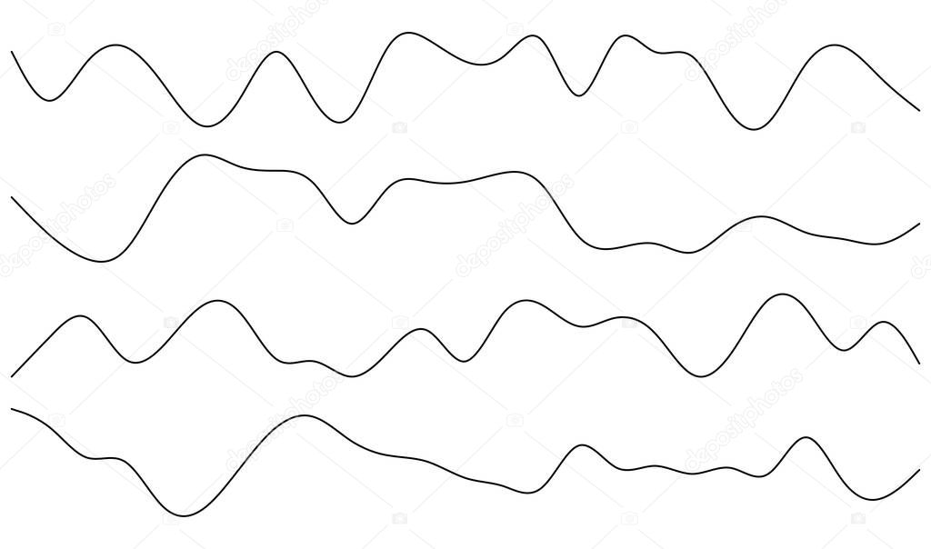 Wavy, zig-zag lines, stripes element