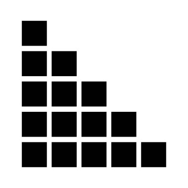 Soyut üçgen, kare mozaiğinden yapılmış piramit şekli