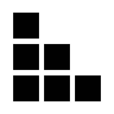 Soyut üçgen, kare mozaiğinden yapılmış piramit şekli