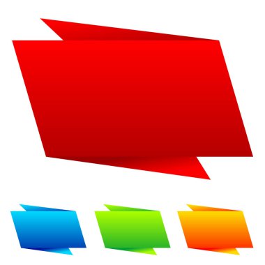 Etiket, etiket, kurdele pankart tasarımı element vektör illüstrasyonu