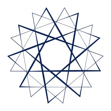 Dairesel, radyal motif. Soyut mandala simgesi