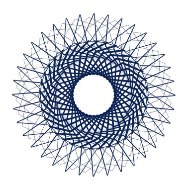 Dairesel, radyal motif. Soyut mandala simgesi