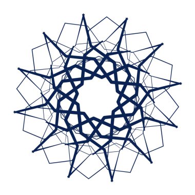 Dairesel, radyal motif. Soyut mandala simgesi