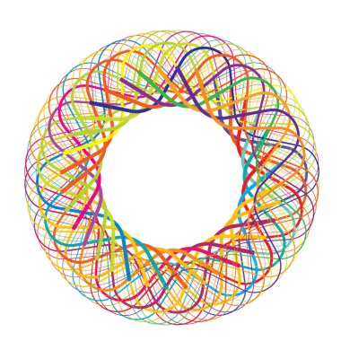 Dairesel, radyal motif. Soyut mandala simgesi