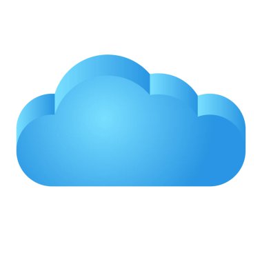 Bulut sembolü, bulut hesaplama, teknoloji veya hava durumu teması için simge şekli