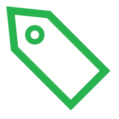 Fiyat etiketi, etiket. Kupon, hediye kartı ikonu, sembol vektör illüstrasyonu. Stock vektör illüstrasyonu, klip- art grafikleri