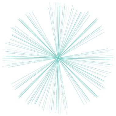 Rastgele yayılan çizgiler yıldız patlaması şekli ögesi