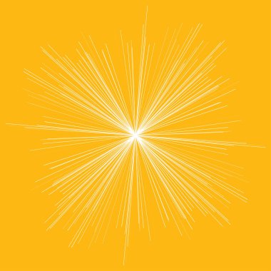 Rastgele yayılan çizgiler yıldız patlaması şekli ögesi