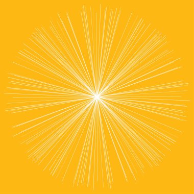 Rastgele yayılan çizgiler yıldız patlaması şekli ögesi