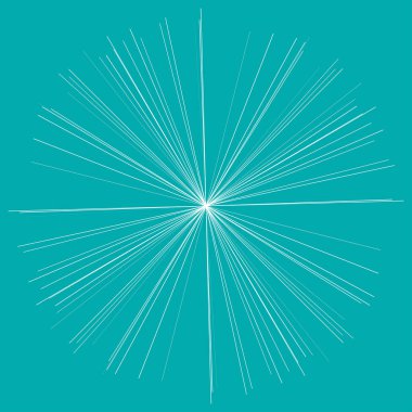 Rastgele yayılan çizgiler yıldız patlaması şekli ögesi