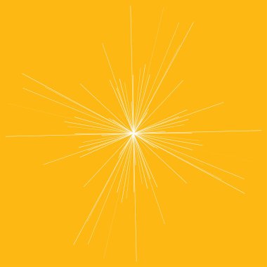 Rastgele yayılan çizgiler yıldız patlaması şekli ögesi