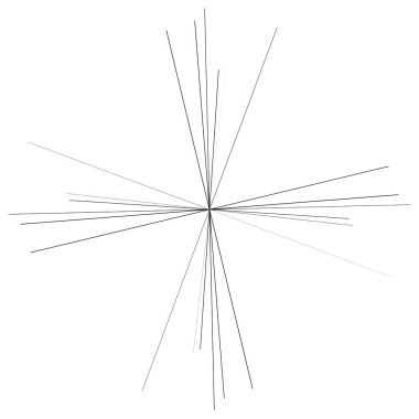 Rastgele yayılan çizgiler yıldız patlaması şekli ögesi