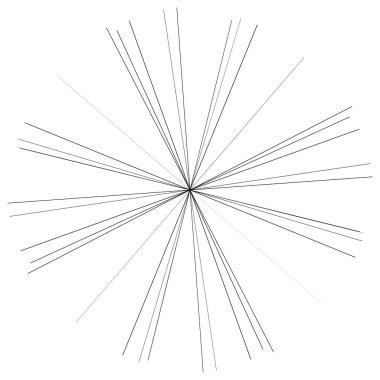 Rastgele yayılan çizgiler yıldız patlaması şekli ögesi