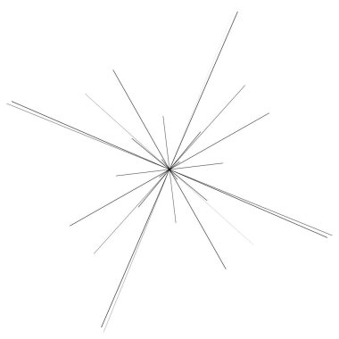 Rastgele yayılan çizgiler yıldız patlaması şekli ögesi