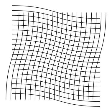 Geometrik ızgara, düzensiz dalgalı, dalgalı, zigzag çizgileri vektör illüstrasyonuyla örgü. Stock vektör illüstrasyonu, klip- art grafikleri