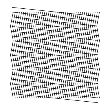 Geometrik ızgara, düzensiz dalgalı, dalgalı, zigzag çizgileri vektör illüstrasyonuyla örgü. Stock vektör illüstrasyonu, klip- art grafikleri